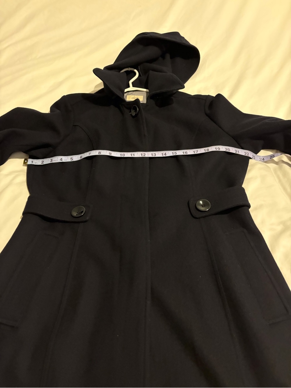 Jacob Black Single-Breasted Wool Blend Coat - Picture 5 of 7